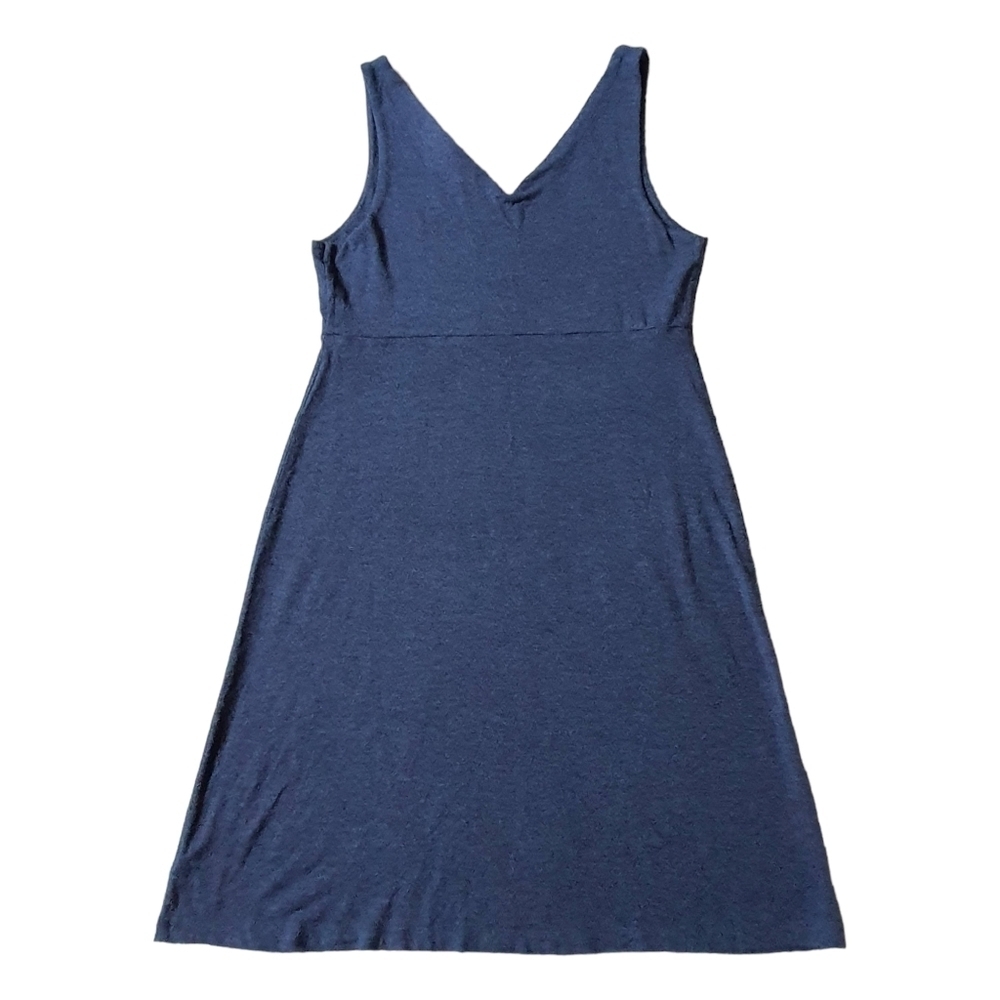 Athleta Modal Stretch Casual Soft Sleeveless Dress Vneck Blue Size SP